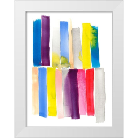 Lined Up I White Modern Wood Framed Art Print by Goldberger, Jennifer