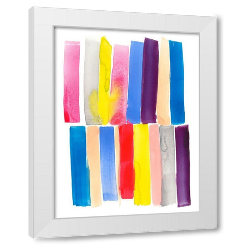 Lined Up II White Modern Wood Framed Art Print by Goldberger, Jennifer
