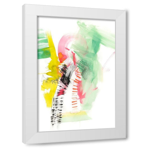 Neon Playground I White Modern Wood Framed Art Print by Goldberger, Jennifer