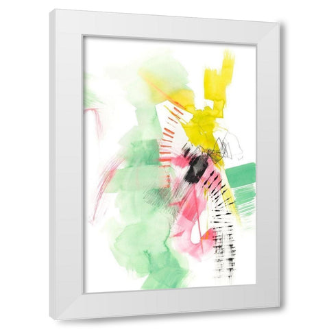 Neon Playground II White Modern Wood Framed Art Print by Goldberger, Jennifer