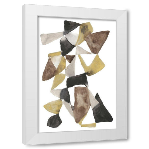 Mod in Neutrals I White Modern Wood Framed Art Print by Goldberger, Jennifer