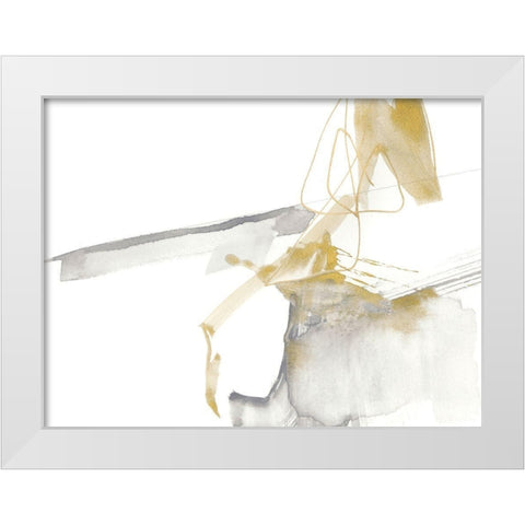 Gold and Grey Exploration VII White Modern Wood Framed Art Print by Goldberger, Jennifer