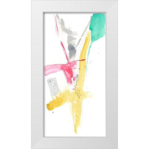 Neon Exploration I White Modern Wood Framed Art Print by Goldberger, Jennifer