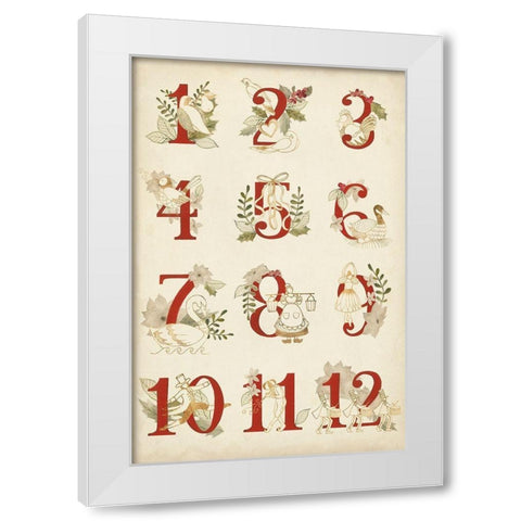 The Twelve Days White Modern Wood Framed Art Print by Popp, Grace
