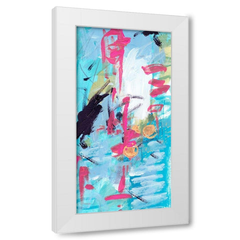 Waterlines I White Modern Wood Framed Art Print by Wang, Melissa