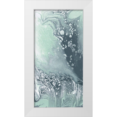 Waterflow I White Modern Wood Framed Art Print by Goldberger, Jennifer