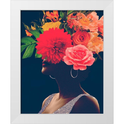 Fleur Collage I White Modern Wood Framed Art Print by Borges, Victoria