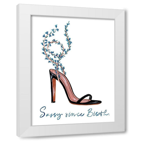 Sassy Statement II White Modern Wood Framed Art Print by Wang, Melissa