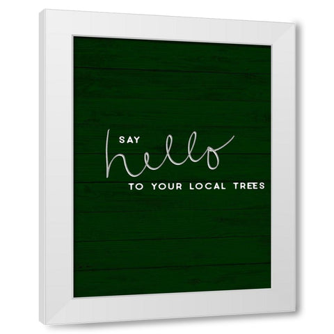 Hug a Tree I White Modern Wood Framed Art Print by Hambly, Anna
