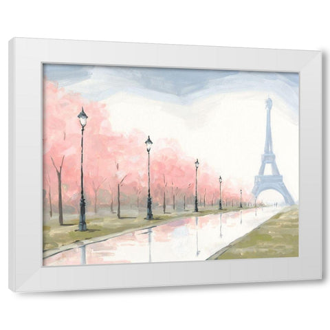Paris au Printemps I White Modern Wood Framed Art Print by Green, Jacob