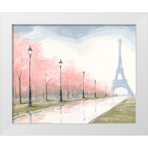Paris au Printemps I White Modern Wood Framed Art Print by Green, Jacob