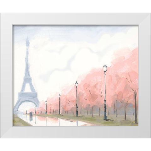 Paris au Printemps II White Modern Wood Framed Art Print by Green, Jacob