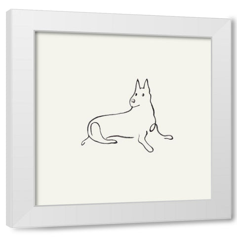 Stay II White Modern Wood Framed Art Print by Wang, Melissa