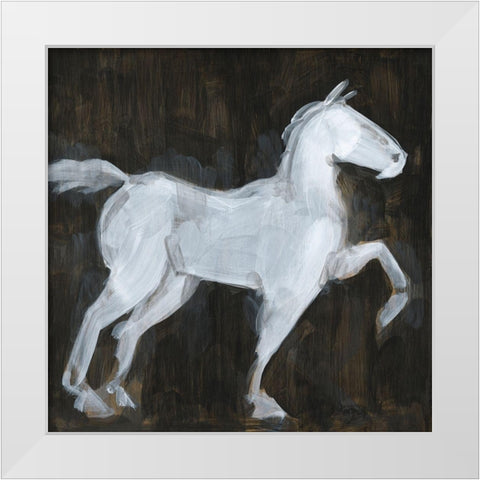 High Stepping I White Modern Wood Framed Art Print by Green, Jacob