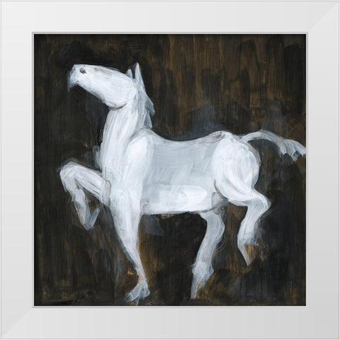 High Stepping II White Modern Wood Framed Art Print by Green, Jacob