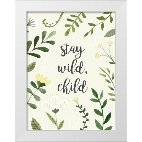 Nursery Sentiment II White Modern Wood Framed Art Print by Borges, Victoria