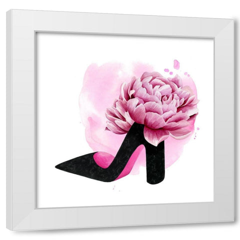 Flower Heel I White Modern Wood Framed Art Print by Popp, Grace
