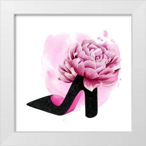 Flower Heel I White Modern Wood Framed Art Print by Popp, Grace