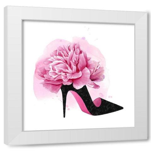 Flower Heel II White Modern Wood Framed Art Print by Popp, Grace