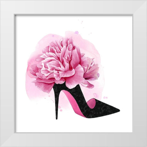 Flower Heel II White Modern Wood Framed Art Print by Popp, Grace