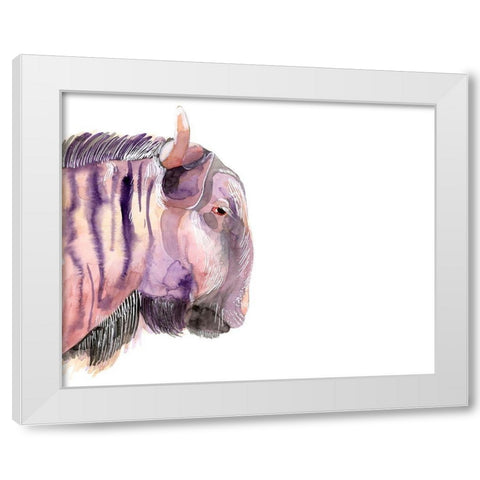 Sunset Safari V White Modern Wood Framed Art Print by Ludwig, Alicia