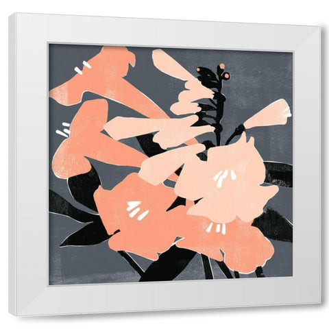 Mod Lilies I White Modern Wood Framed Art Print by Scarvey, Emma