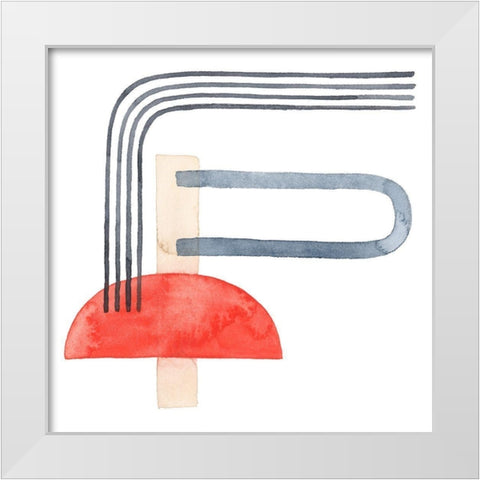 Deco Sunrise II White Modern Wood Framed Art Print by Popp, Grace