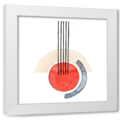 Deco Sunrise III White Modern Wood Framed Art Print by Popp, Grace