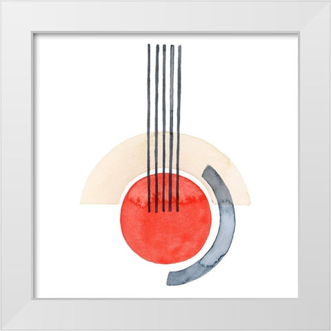 Deco Sunrise III White Modern Wood Framed Art Print by Popp, Grace