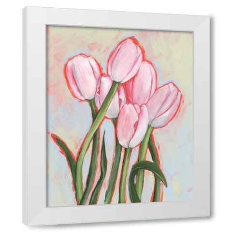 Peppy Tulip II White Modern Wood Framed Art Print by Warren, Annie