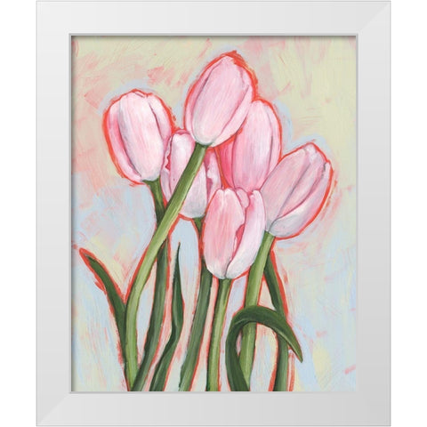 Peppy Tulip II White Modern Wood Framed Art Print by Warren, Annie