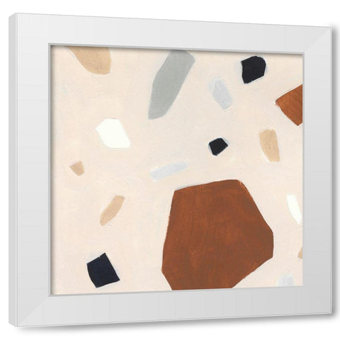 Terrazzo Shards I White Modern Wood Framed Art Print by Borges, Victoria
