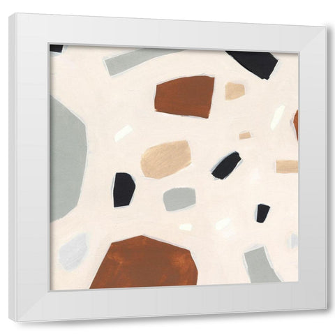 Terrazzo Shards II White Modern Wood Framed Art Print by Borges, Victoria