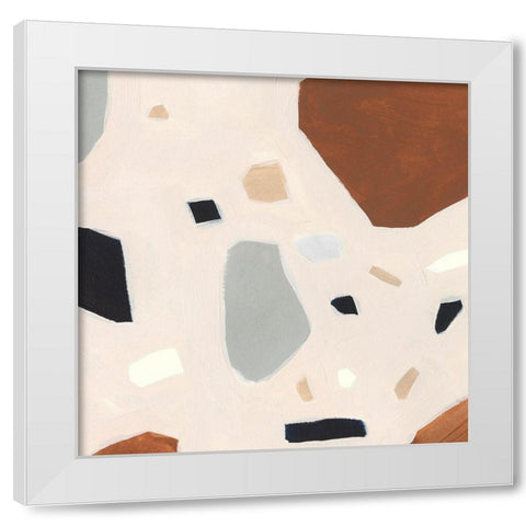 Terrazzo Shards IV White Modern Wood Framed Art Print by Borges, Victoria