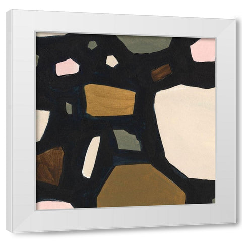 Terrazzo Shards V White Modern Wood Framed Art Print by Borges, Victoria