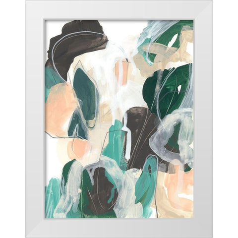 Modal II White Modern Wood Framed Art Print by Vess, June Erica