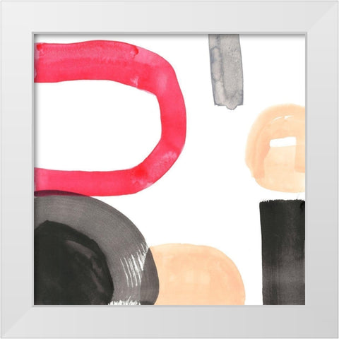 Neon Arches I White Modern Wood Framed Art Print by Goldberger, Jennifer