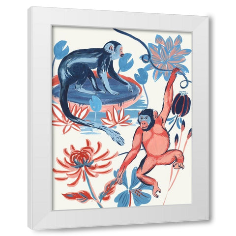 From the Jungle I White Modern Wood Framed Art Print by Wang, Melissa
