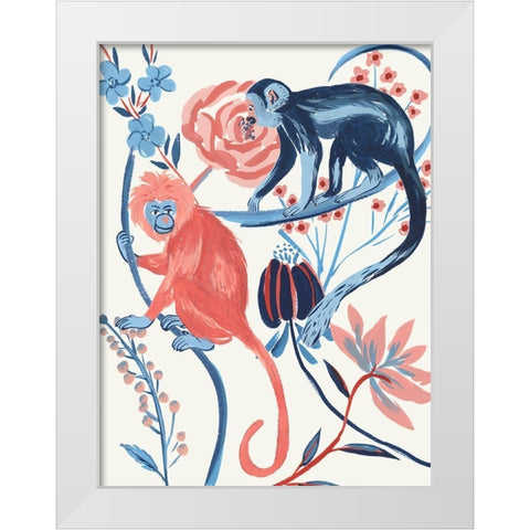 From the Jungle III White Modern Wood Framed Art Print by Wang, Melissa