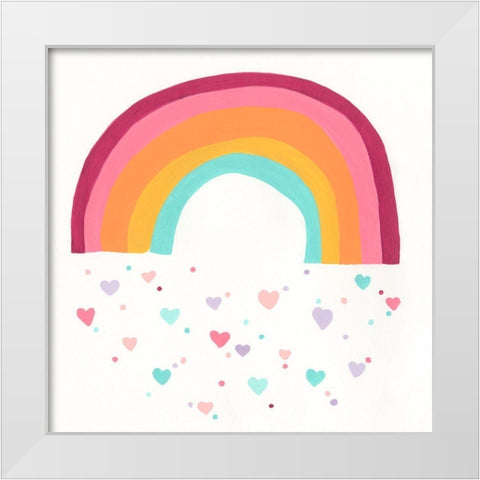 Happy Magic I White Modern Wood Framed Art Print by Vess, June Erica