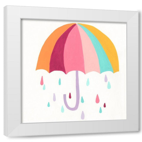 Happy Magic II White Modern Wood Framed Art Print by Vess, June Erica