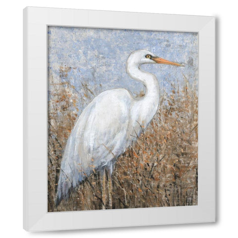 White Heron I White Modern Wood Framed Art Print by OToole, Tim