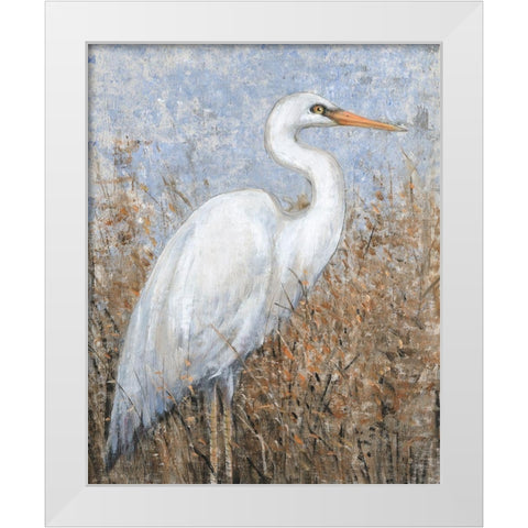 White Heron I White Modern Wood Framed Art Print by OToole, Tim