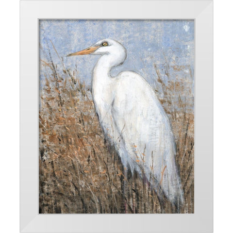 White Heron II White Modern Wood Framed Art Print by OToole, Tim