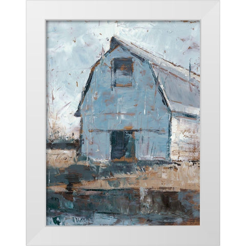 Sunset Farm I White Modern Wood Framed Art Print by Harper, Ethan