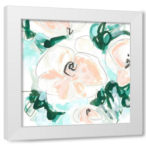 Floral Rhythm IV White Modern Wood Framed Art Print by Vess, June Erica