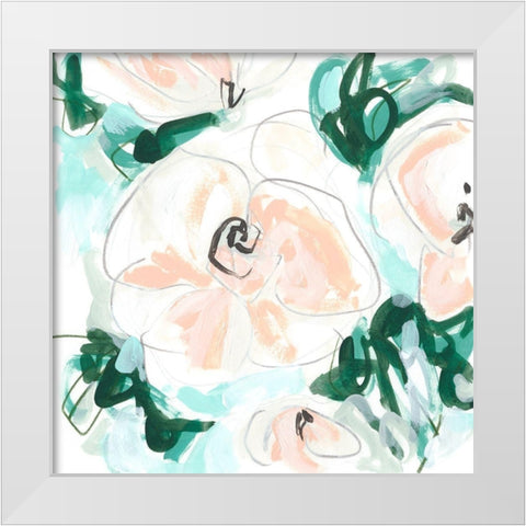 Floral Rhythm IV White Modern Wood Framed Art Print by Vess, June Erica