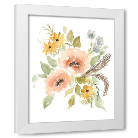 Late Summer Flowers II White Modern Wood Framed Art Print by Goldberger, Jennifer