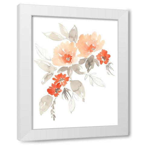 Terra Cotta Cascade I White Modern Wood Framed Art Print by Goldberger, Jennifer