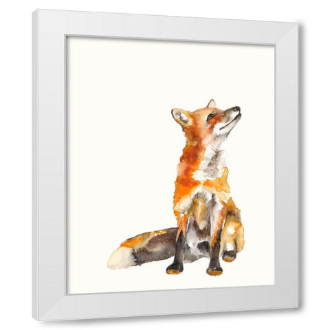 Sly Fox I White Modern Wood Framed Art Print by Goldberger, Jennifer